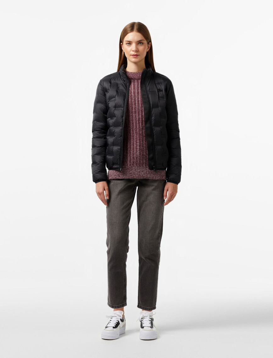 Lacoste Kadın Regular Fit Kapüşonlu Kapitone Siyah Mont Lacoste Kadın Regular Fit Kapüşonlu Kapitone Siyah Mont