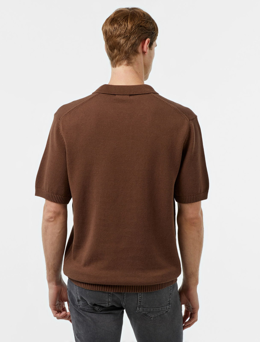 Nautica Erkek Kahverengi Classic Fit Kısa Kollu Triko Nautica Erkek Kahverengi Classic Fit Kısa Kollu Triko