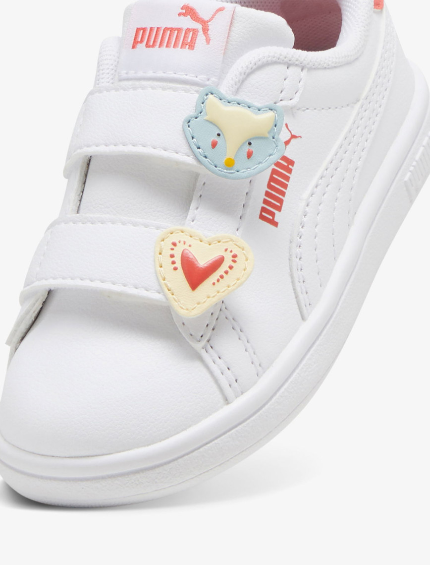 Puma Smash 3.0 Badges Bebek Beyaz Spor Ayakkabı Puma Smash 3.0 Badges Bebek Beyaz Spor Ayakkabı