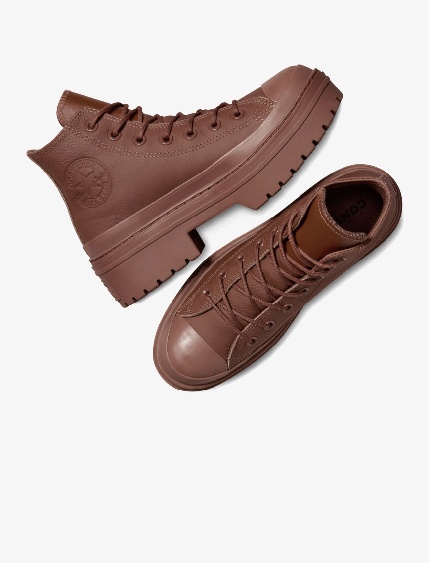 Converse Chuck Taylor All Star Lugged Heel Kadın Kahverengi Deri Platform Bot Converse Chuck Taylor All Star Lugged Heel Kadın Kahverengi Deri Platform Bot