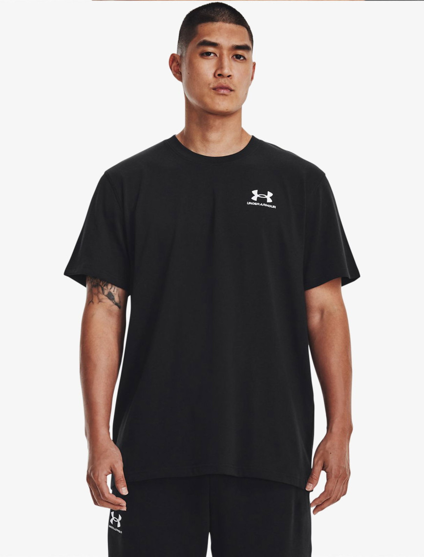 Under Armour Logo Nakışlı Heavyweight Siyah Kısa Kollu Erkek T?Shirt Under Armour Logo Nakışlı Heavyweight Siyah Kısa Kollu Erkek T?Shirt