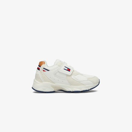 Tommy Hilfiger Low Cut Lace-Up/Velcro Çocuk Bej Sneaker Tommy Hilfiger Low Cut Lace-Up/Velcro Çocuk Bej Sneaker