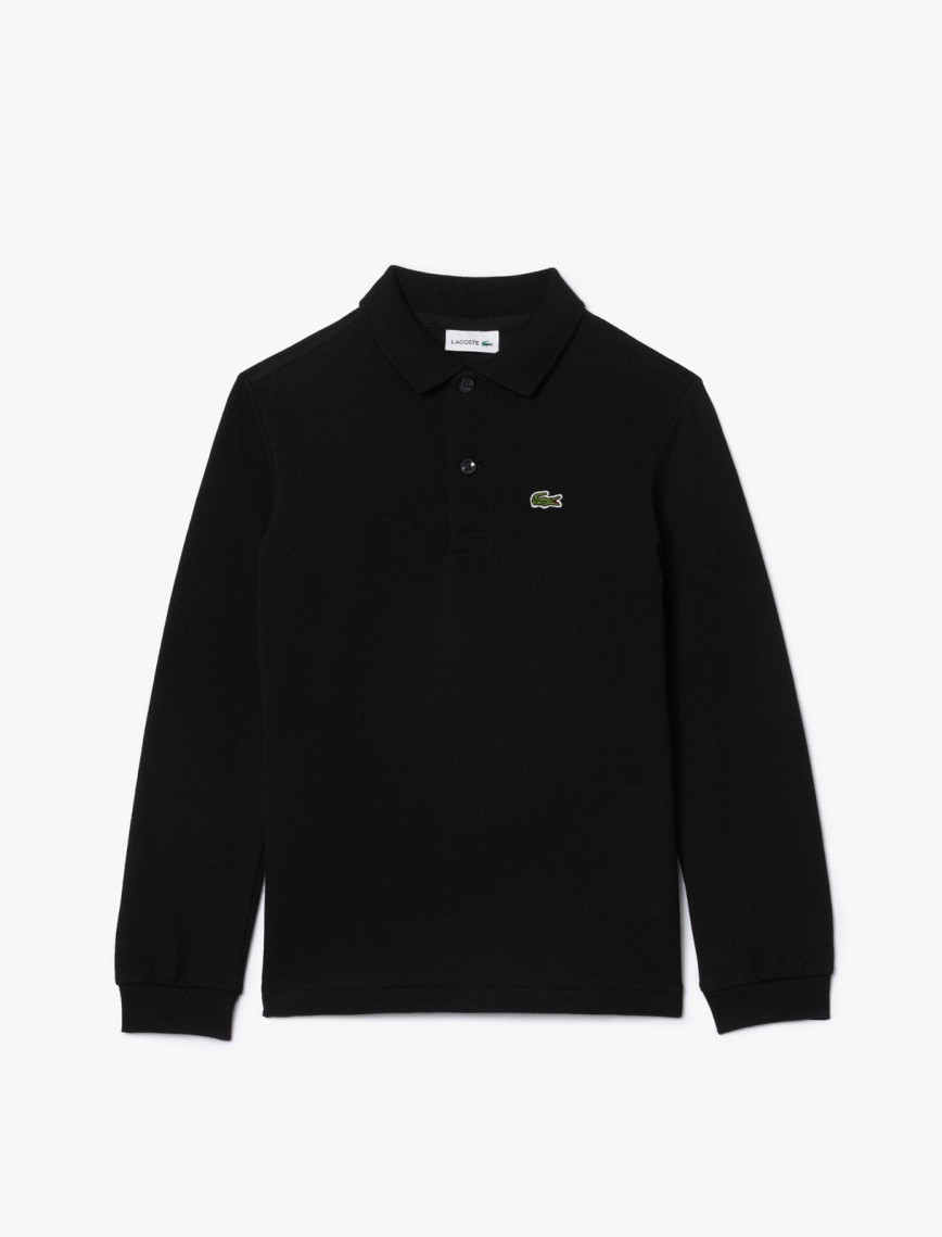 Lacoste Erkek Çocuk Regular Fit Uzun Kollu Siyah Polo Lacoste Erkek Çocuk Regular Fit Uzun Kollu Siyah Polo