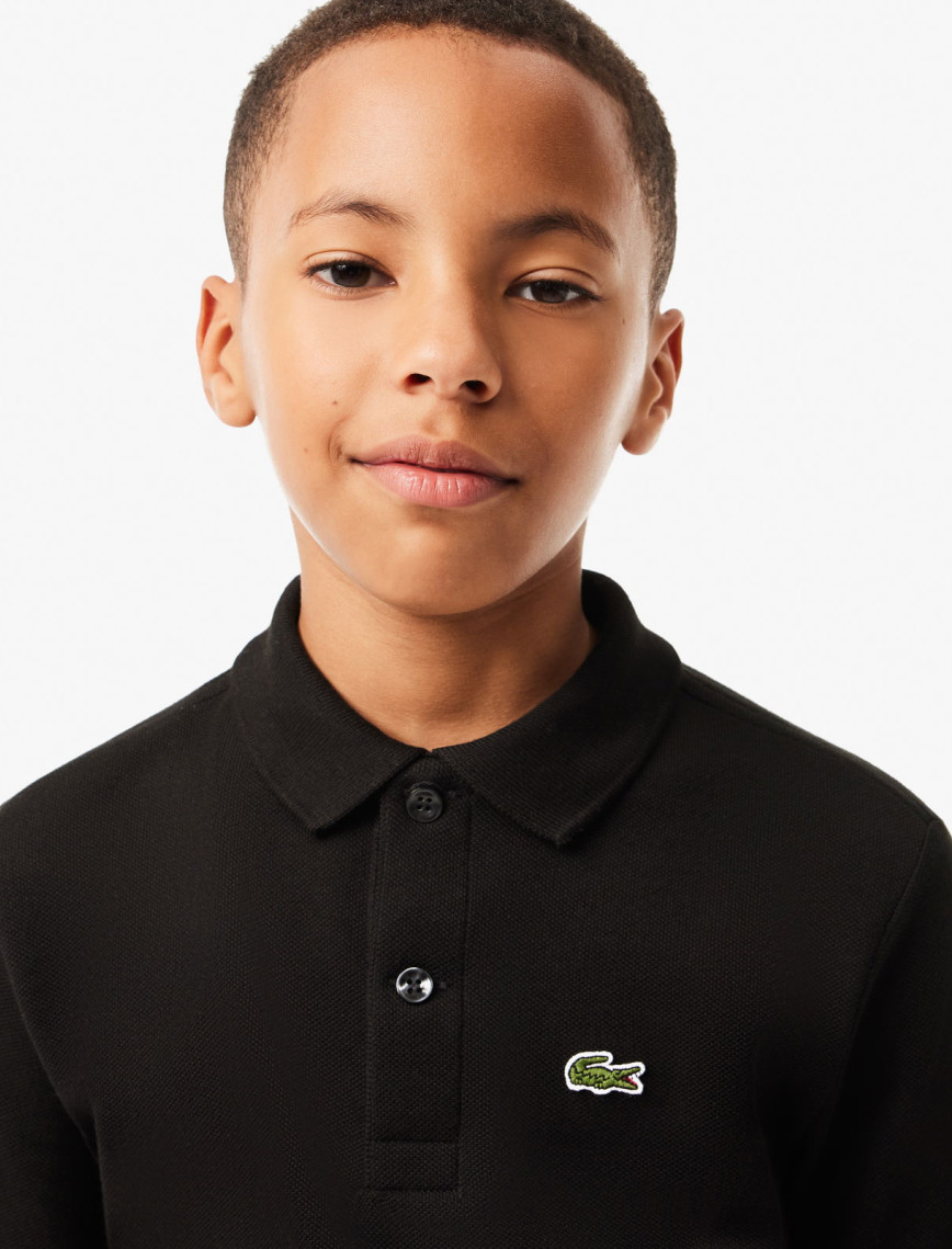 Lacoste Erkek Çocuk Regular Fit Uzun Kollu Siyah Polo Lacoste Erkek Çocuk Regular Fit Uzun Kollu Siyah Polo
