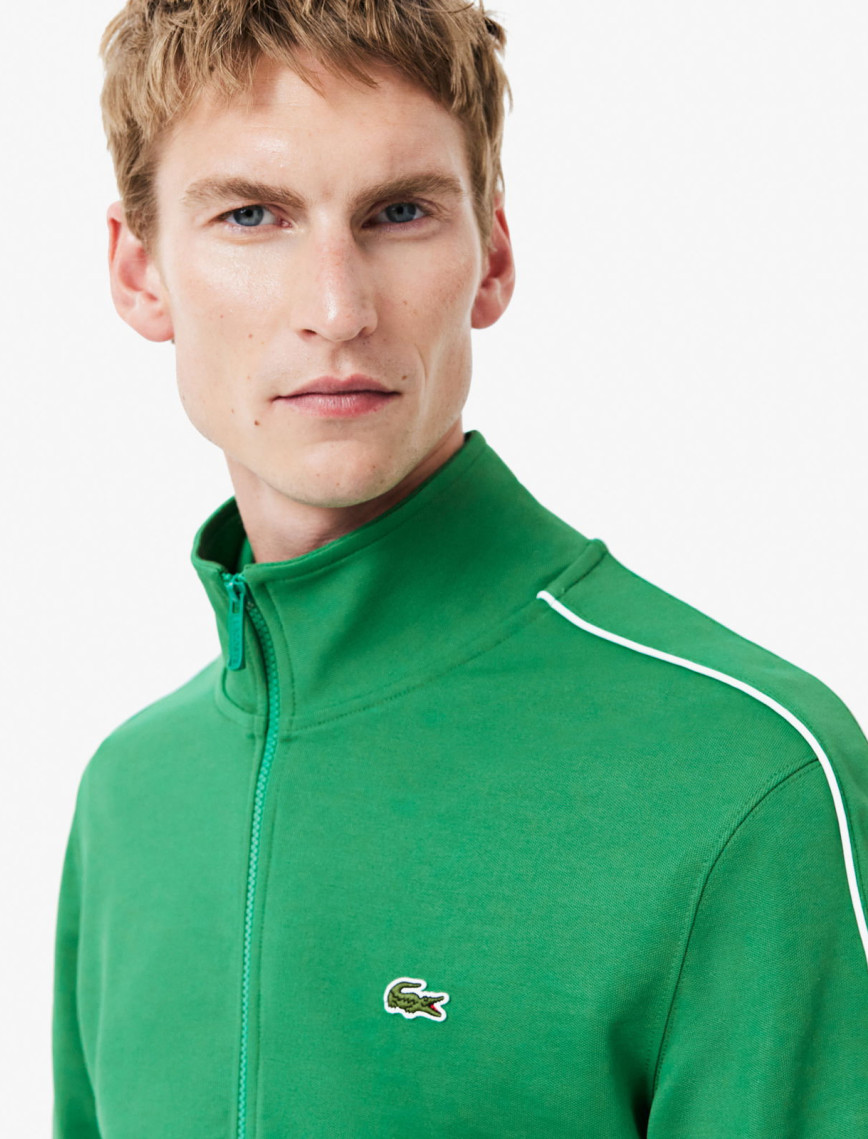 Lacoste Regular Fit Fermuarlı Erkek Yeşil Sweatshirt Lacoste Regular Fit Fermuarlı Erkek Yeşil Sweatshirt