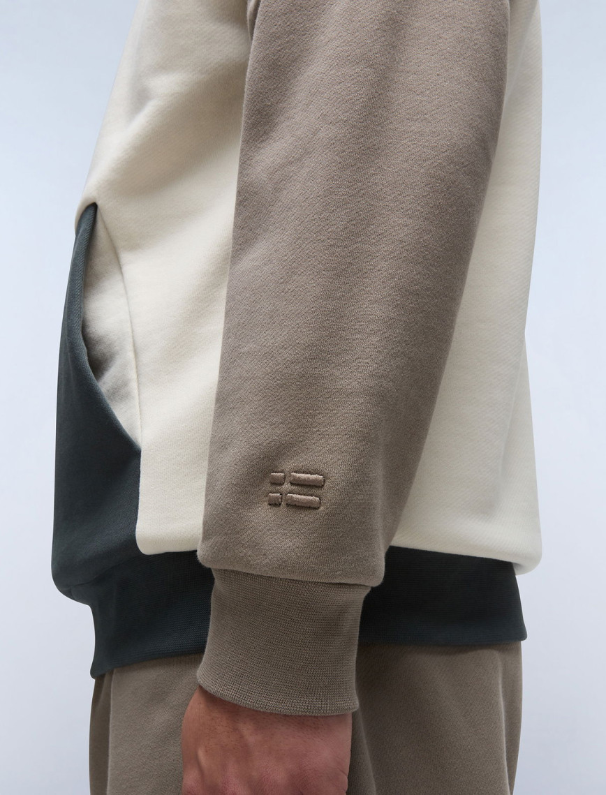 Napapijri B-Premium H Erkek Krem Sweatshirt Napapijri B-Premium H Erkek Krem Sweatshirt