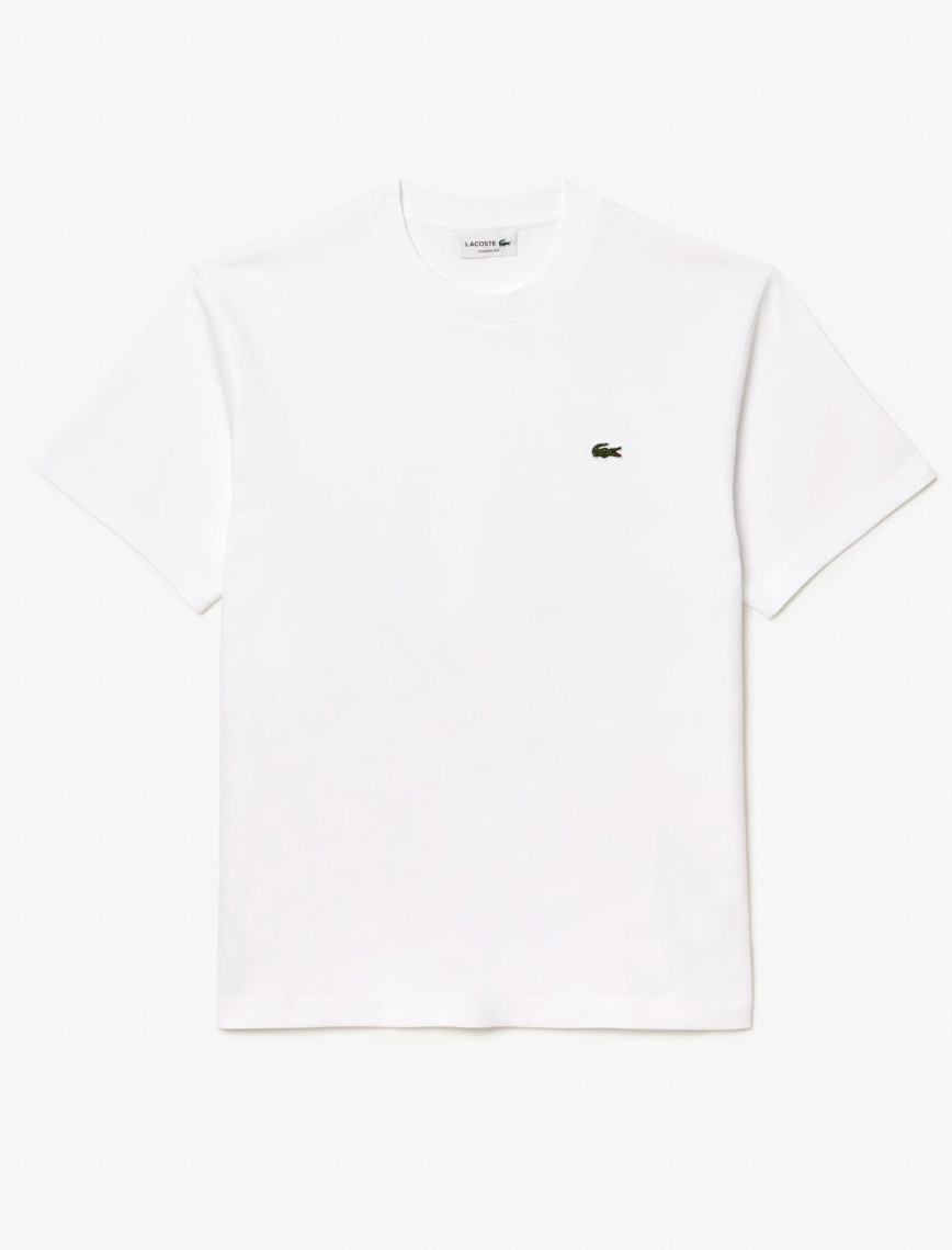Lacoste Classic Erkek Classic Fit Bisiklet Yaka Beyaz T-Shirt Lacoste Classic Erkek Classic Fit Bisiklet Yaka Beyaz T-Shirt