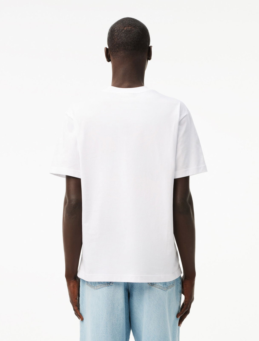 Lacoste Classic Erkek Classic Fit Bisiklet Yaka Beyaz T-Shirt Lacoste Classic Erkek Classic Fit Bisiklet Yaka Beyaz T-Shirt