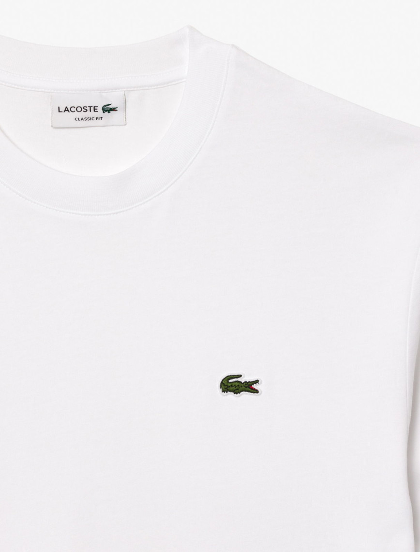 Lacoste Classic Erkek Classic Fit Bisiklet Yaka Beyaz T-Shirt Lacoste Classic Erkek Classic Fit Bisiklet Yaka Beyaz T-Shirt