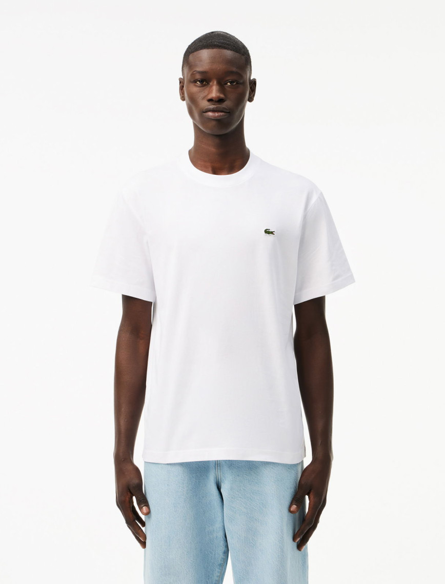 Lacoste Classic Erkek Classic Fit Bisiklet Yaka Beyaz T-Shirt Lacoste Classic Erkek Classic Fit Bisiklet Yaka Beyaz T-Shirt