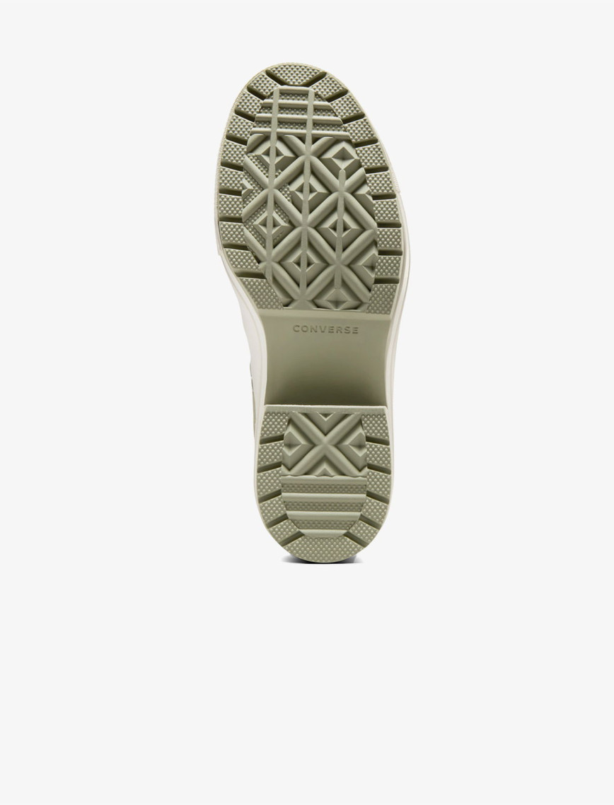 Converse Chuck 70 De Luxe Heel Unisex Haki Deri Platform Sneaker