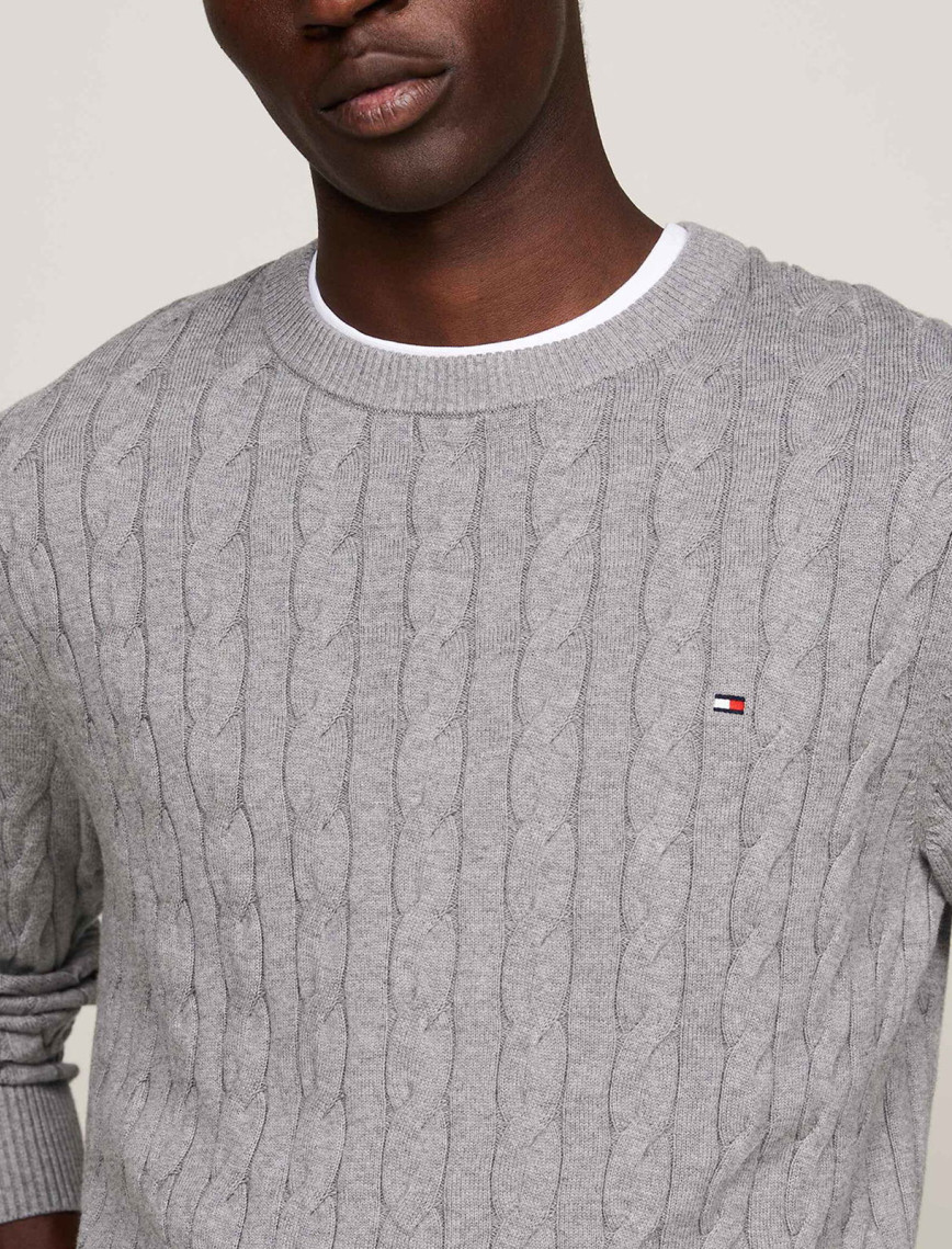 Tommy Hilfiger Erkek Gri Triko Tommy Hilfiger Erkek Gri Triko