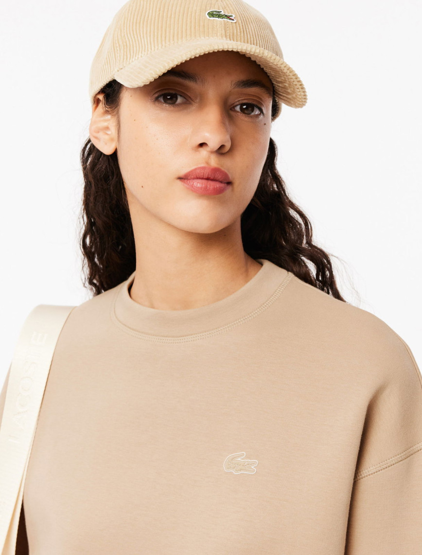 Lacoste Kadın Oversize Fit Bisiklet Yaka Bej Sweatshirt Lacoste Kadın Oversize Fit Bisiklet Yaka Bej Sweatshirt
