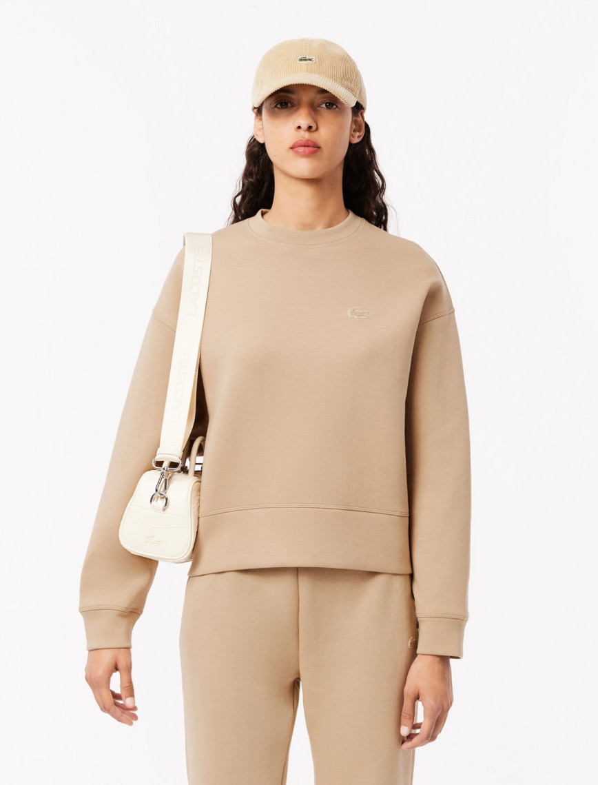 Lacoste Kadın Oversize Fit Bisiklet Yaka Bej Sweatshirt Lacoste Kadın Oversize Fit Bisiklet Yaka Bej Sweatshirt