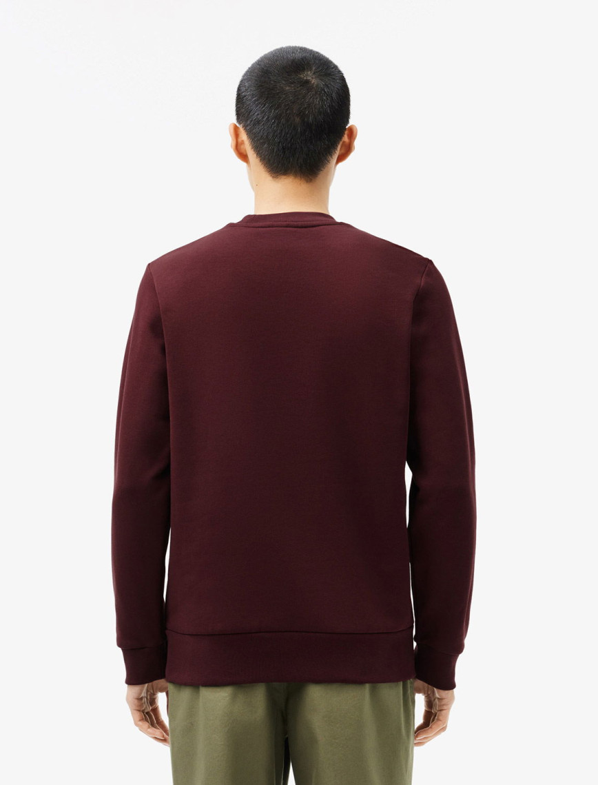 Lacoste Erkek Classic Fit Bisiklet Yaka Bordo Sweatshirt