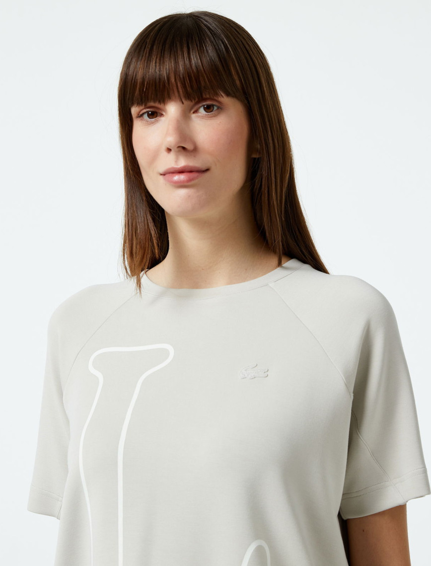 Lacoste Classic Kadın Gri T-Shirt Lacoste Classic Kadın Gri T-Shirt