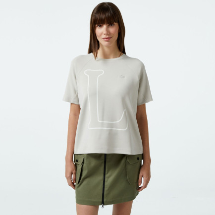 Lacoste Classic Kadın Gri T-Shirt Lacoste Classic Kadın Gri T-Shirt