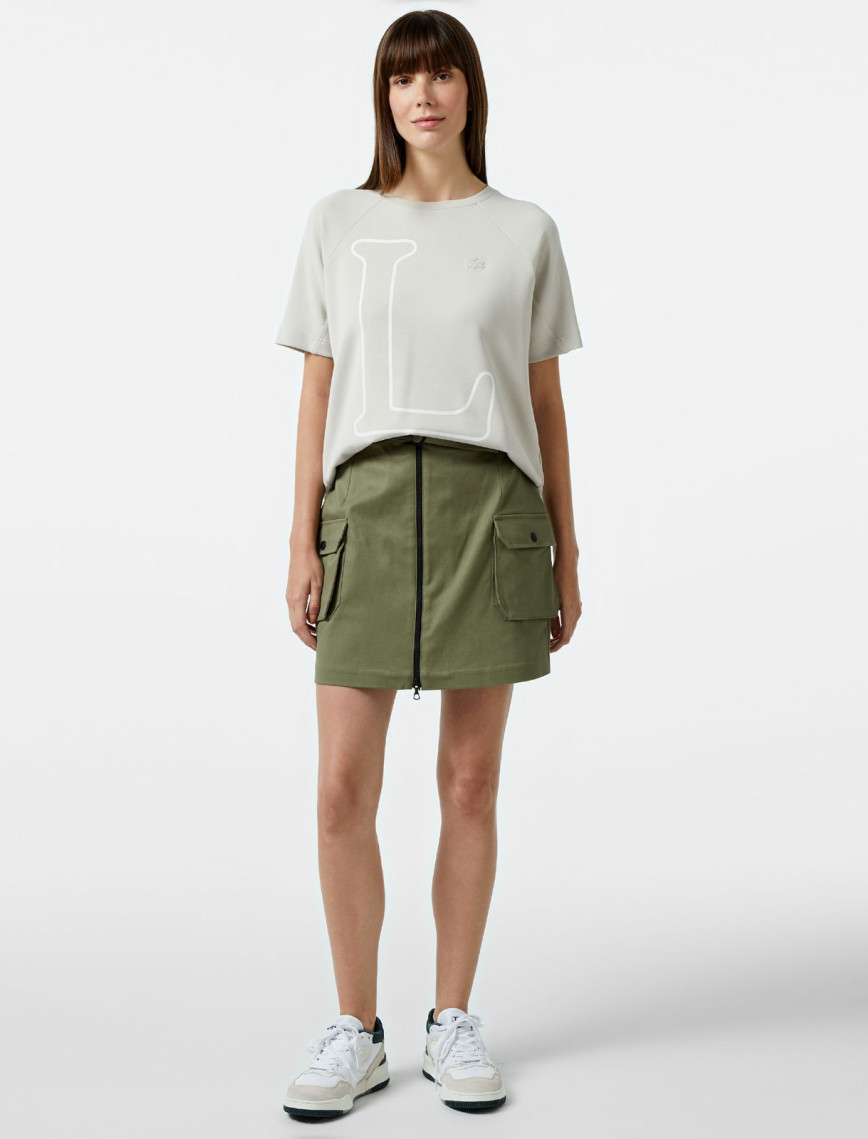 Lacoste Classic Kadın Gri T-Shirt Lacoste Classic Kadın Gri T-Shirt