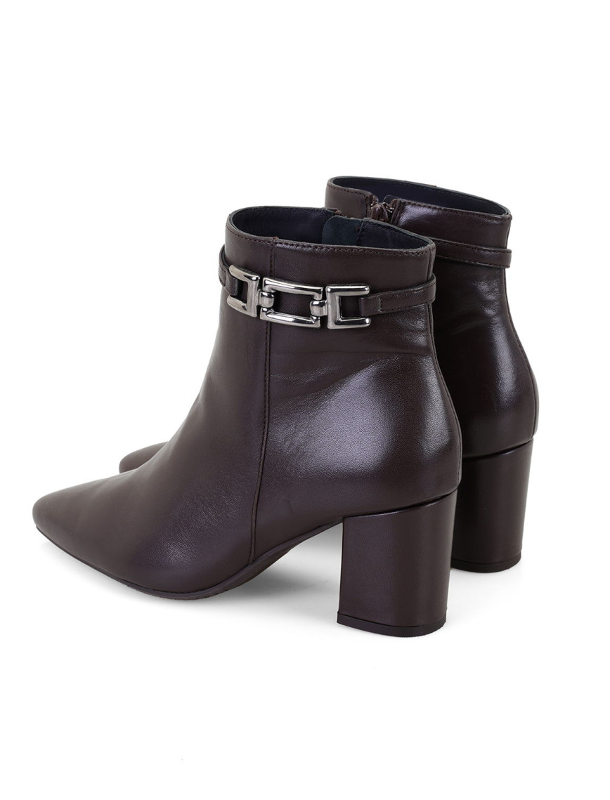 Kahve Kadın DesaComfort Toka Aksesuarlı Topuklu Deri Bot Kahve Kadın DesaComfort Toka Aksesuarlı Topuklu Deri Bot