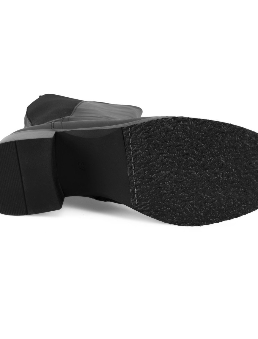 Kadın Siyah Deri Çizme Kadın Siyah Deri Çizme