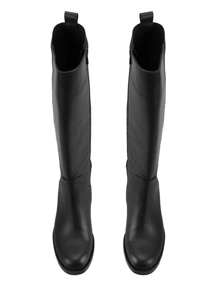 Kadın Siyah Deri Çizme Kadın Siyah Deri Çizme