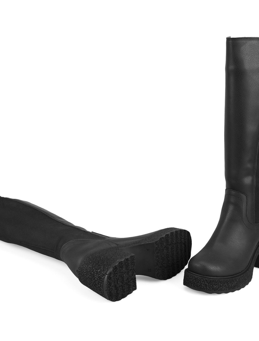 Kadın Siyah Topuklu Çizme Kadın Siyah Topuklu Çizme