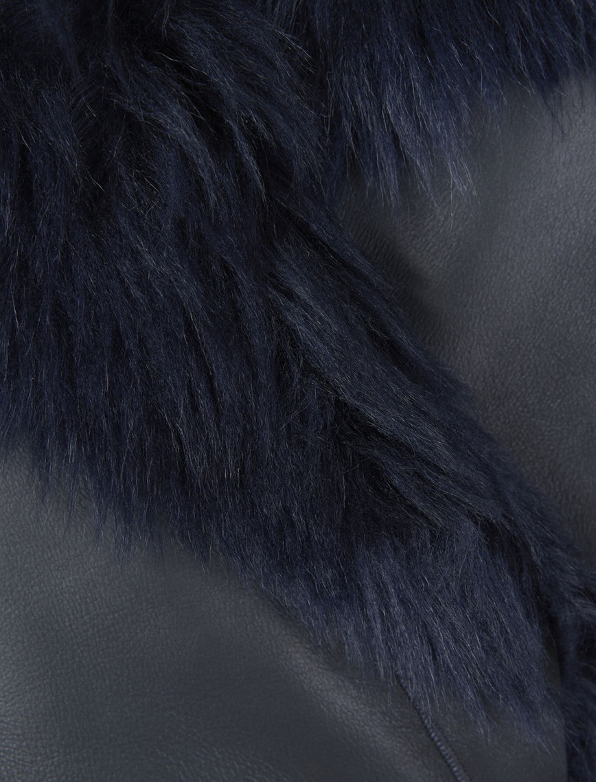 Debora Lacivert Kadın Kürk Ceket Debora Lacivert Kadın Kürk Ceket