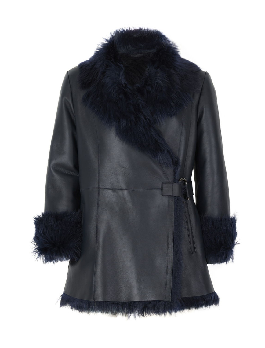 Debora Lacivert Kadın Kürk Ceket Debora Lacivert Kadın Kürk Ceket