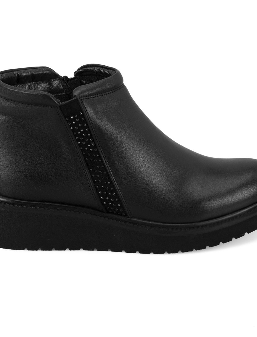 Paulina Siyah Kadın DesaComfort Lastikli Deri Bot Paulina Siyah Kadın DesaComfort Lastikli Deri Bot