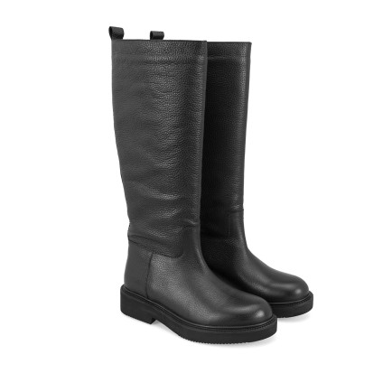 Kadın Siyah Deri Çizme Kadın Siyah Deri Çizme