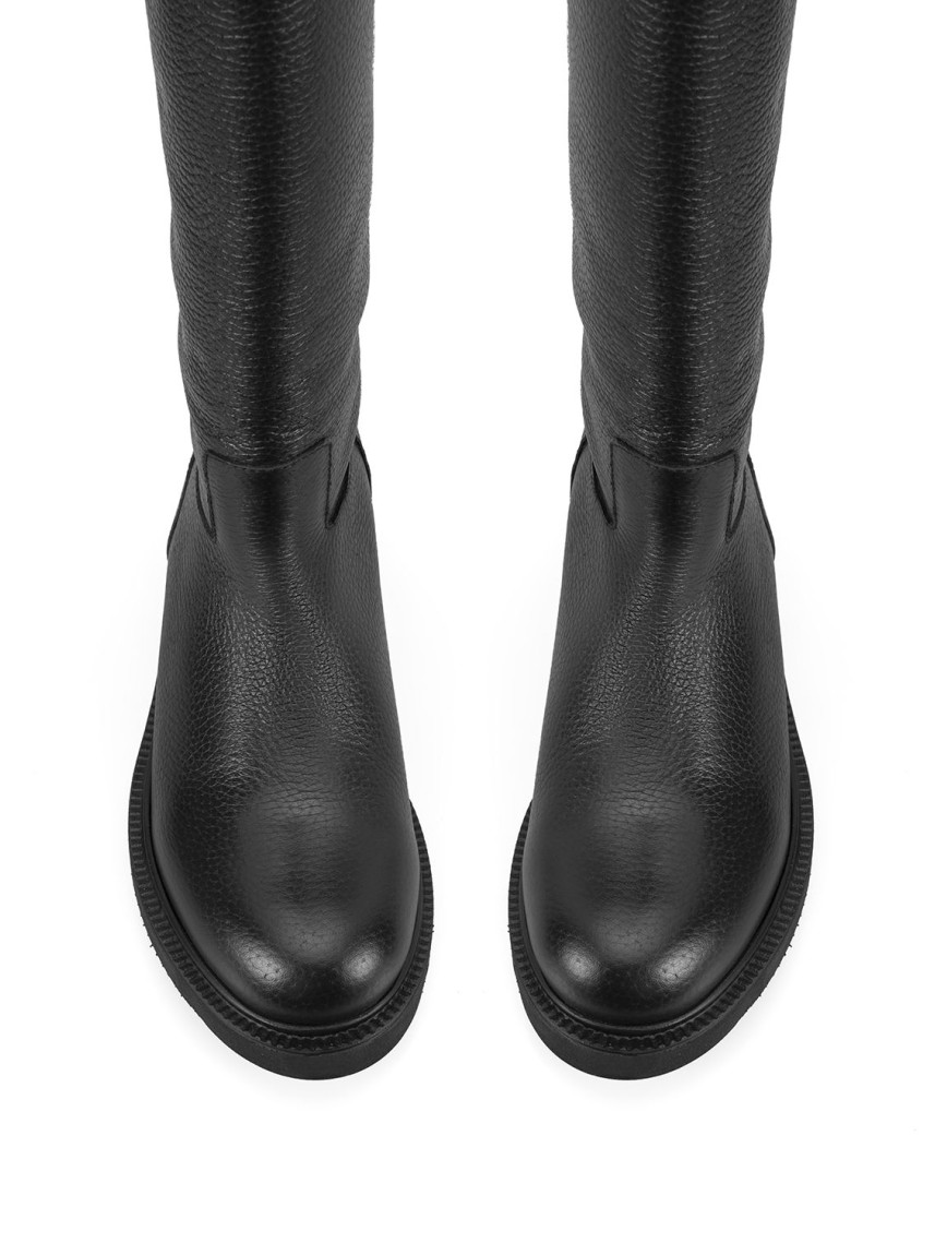 Kadın Siyah Deri Çizme Kadın Siyah Deri Çizme