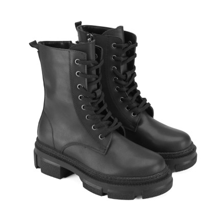 Kadın Siyah Fermuarlı Bot