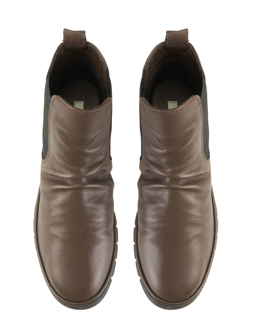 Kadın Kahve Lastikli Deri Bot Kadın Kahve Lastikli Deri Bot