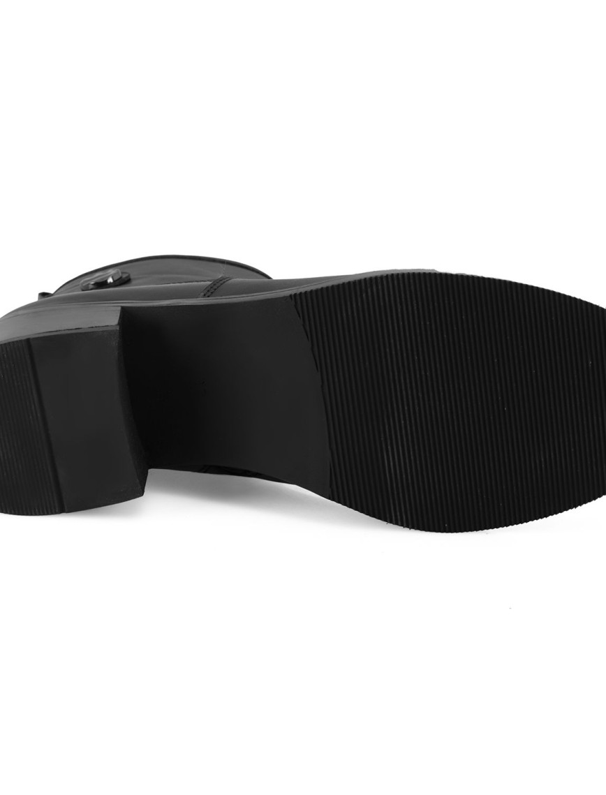 Mayla Siyah Kadın Fermuarlı Topuklu Deri Bot Mayla Siyah Kadın Fermuarlı Topuklu Deri Bot