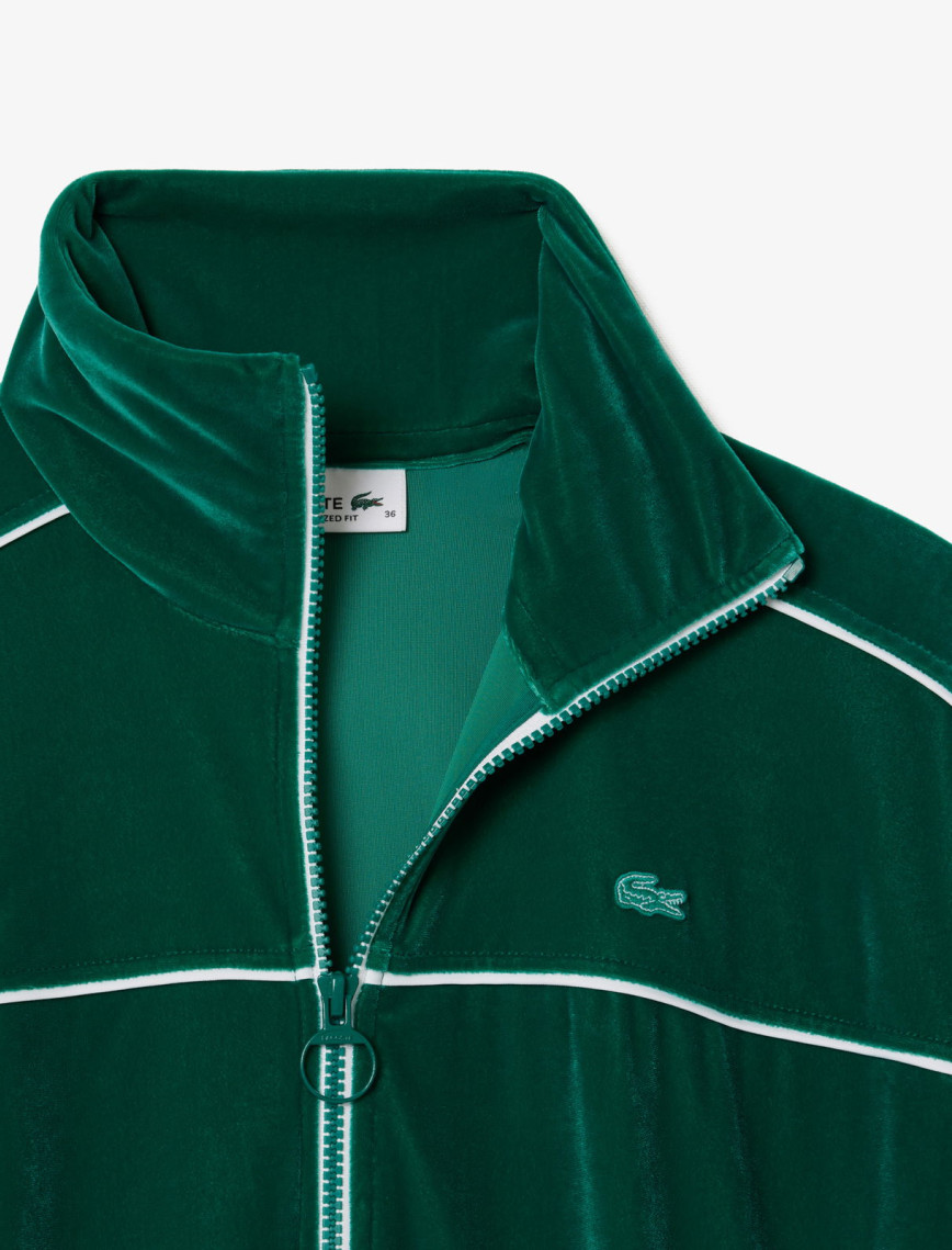 Lacoste Kadın Oversize Fit Bisiklet Yaka Koyu Yeşil Sweatshirt
