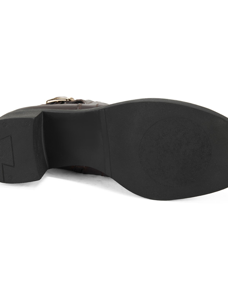 Kadın Kahve Topuklu Deri Bot Kadın Kahve Topuklu Deri Bot