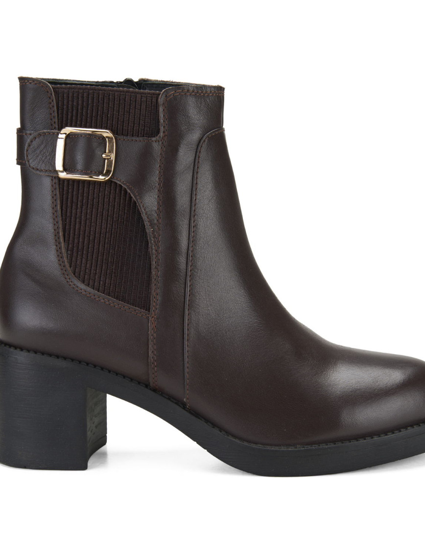 Kadın Kahve Topuklu Deri Bot Kadın Kahve Topuklu Deri Bot