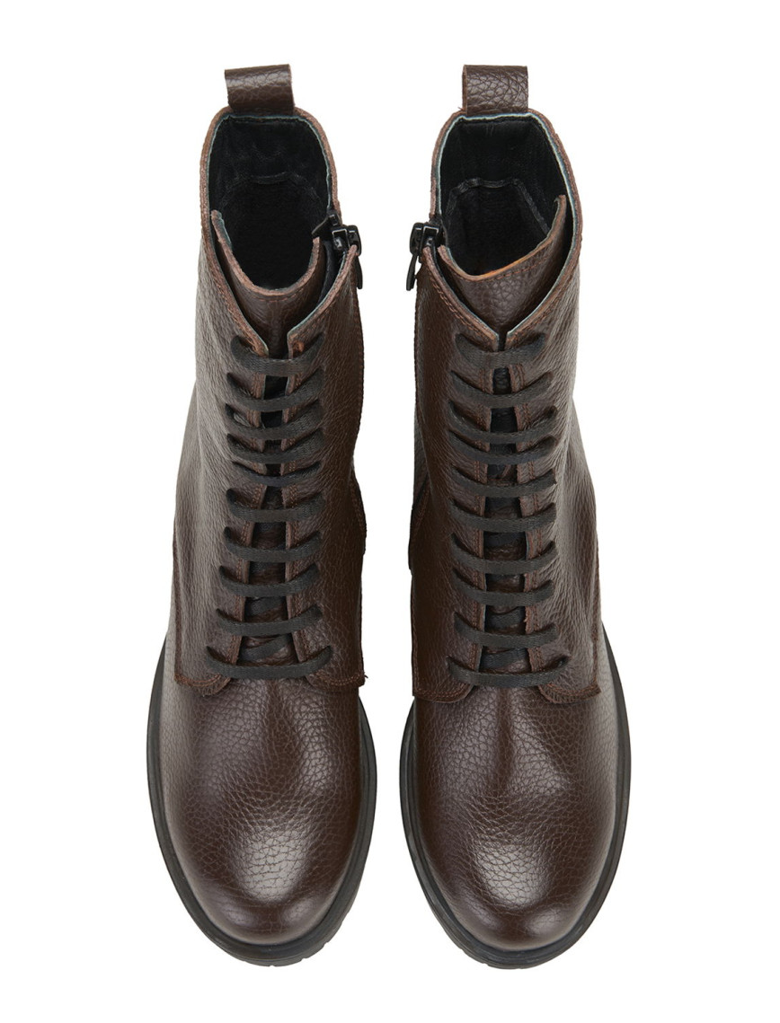 Kadın Kahve Topuklu Deri Bot Kadın Kahve Topuklu Deri Bot