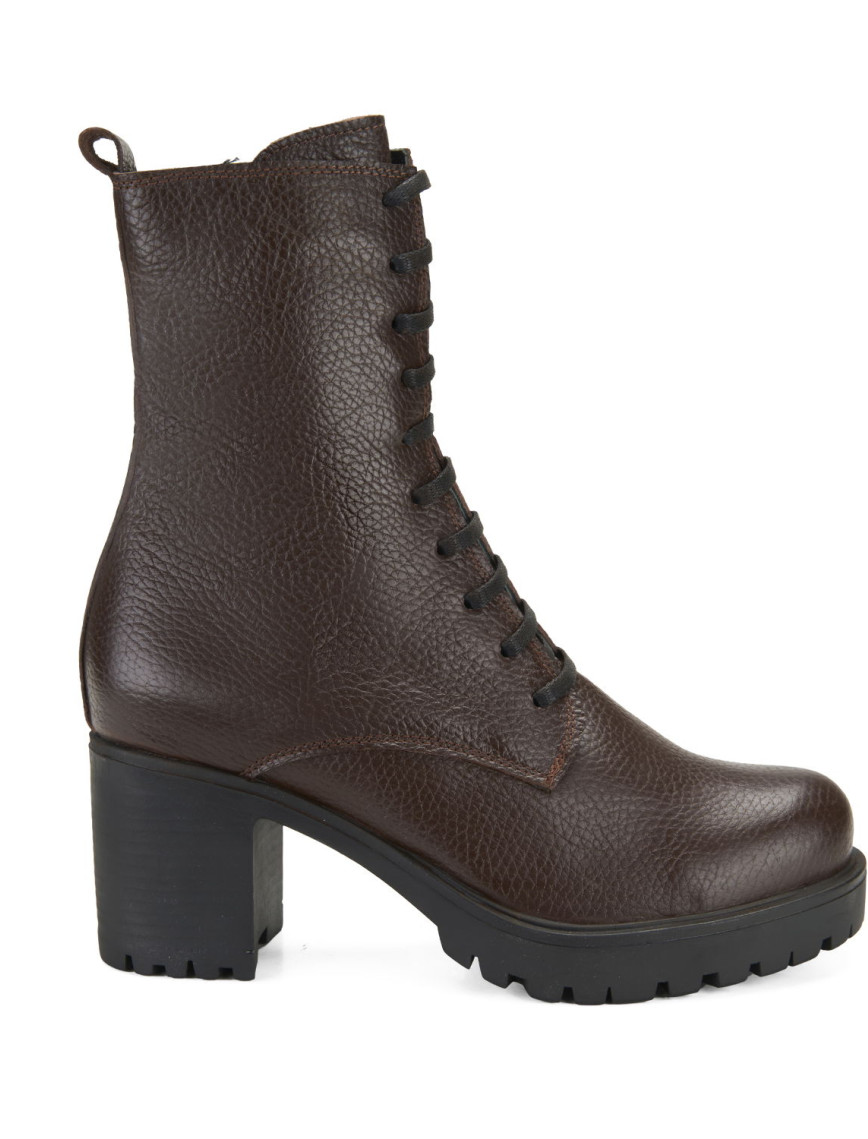 Kadın Kahve Topuklu Deri Bot Kadın Kahve Topuklu Deri Bot