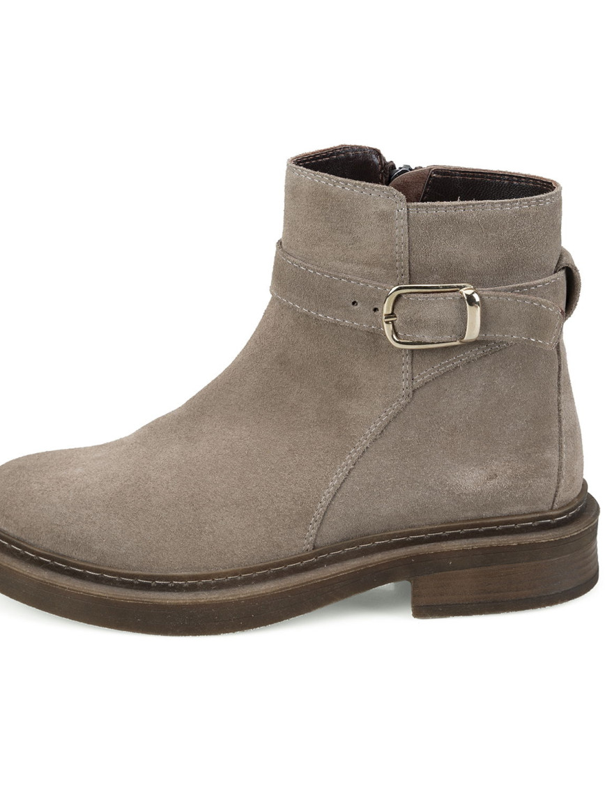 Kadın Vizon Kemer Aksesuarlı Süet Bot Kadın Vizon Kemer Aksesuarlı Süet Bot