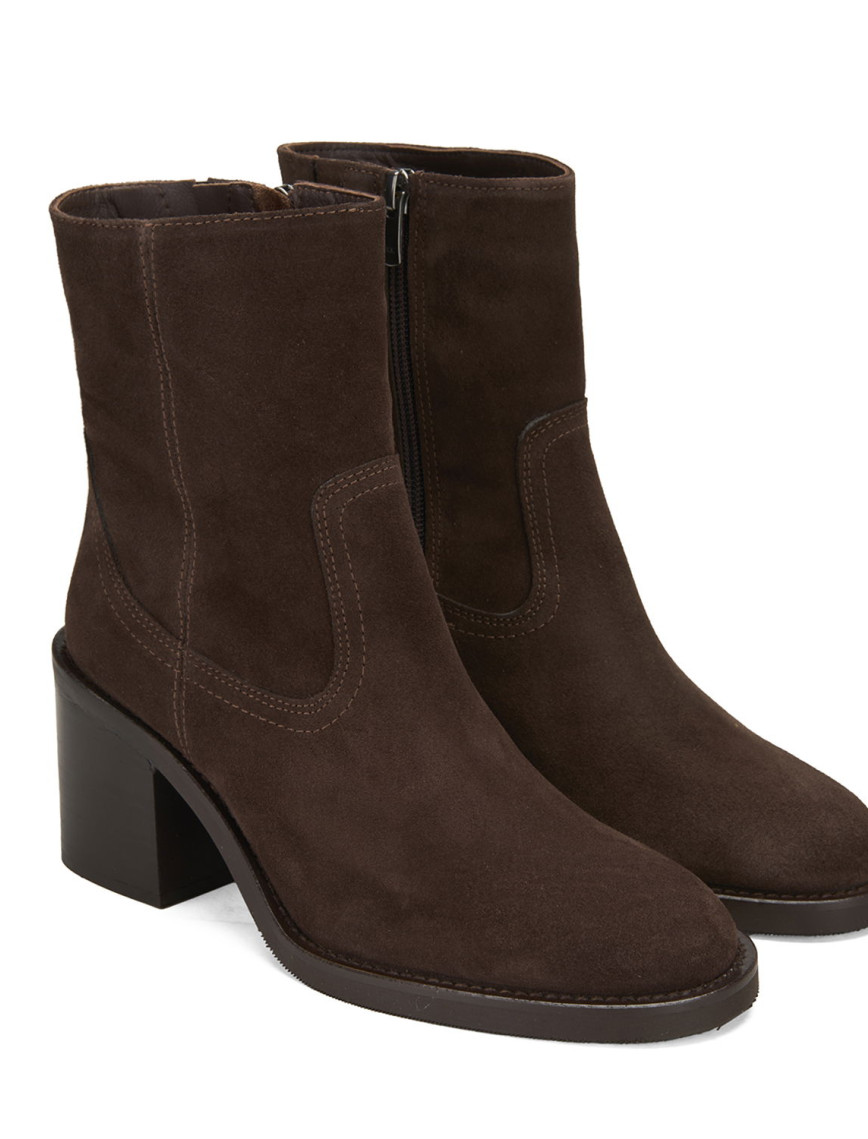 Kovisane Koyu Kahve Kadın Süet Bot Kovisane Koyu Kahve Kadın Süet Bot