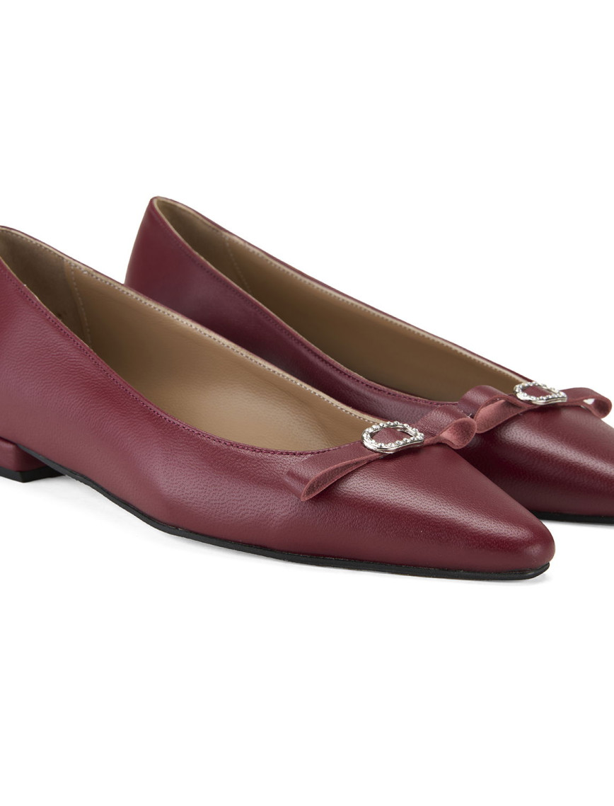 Kadın Bordo Deri Babet Kadın Bordo Deri Babet