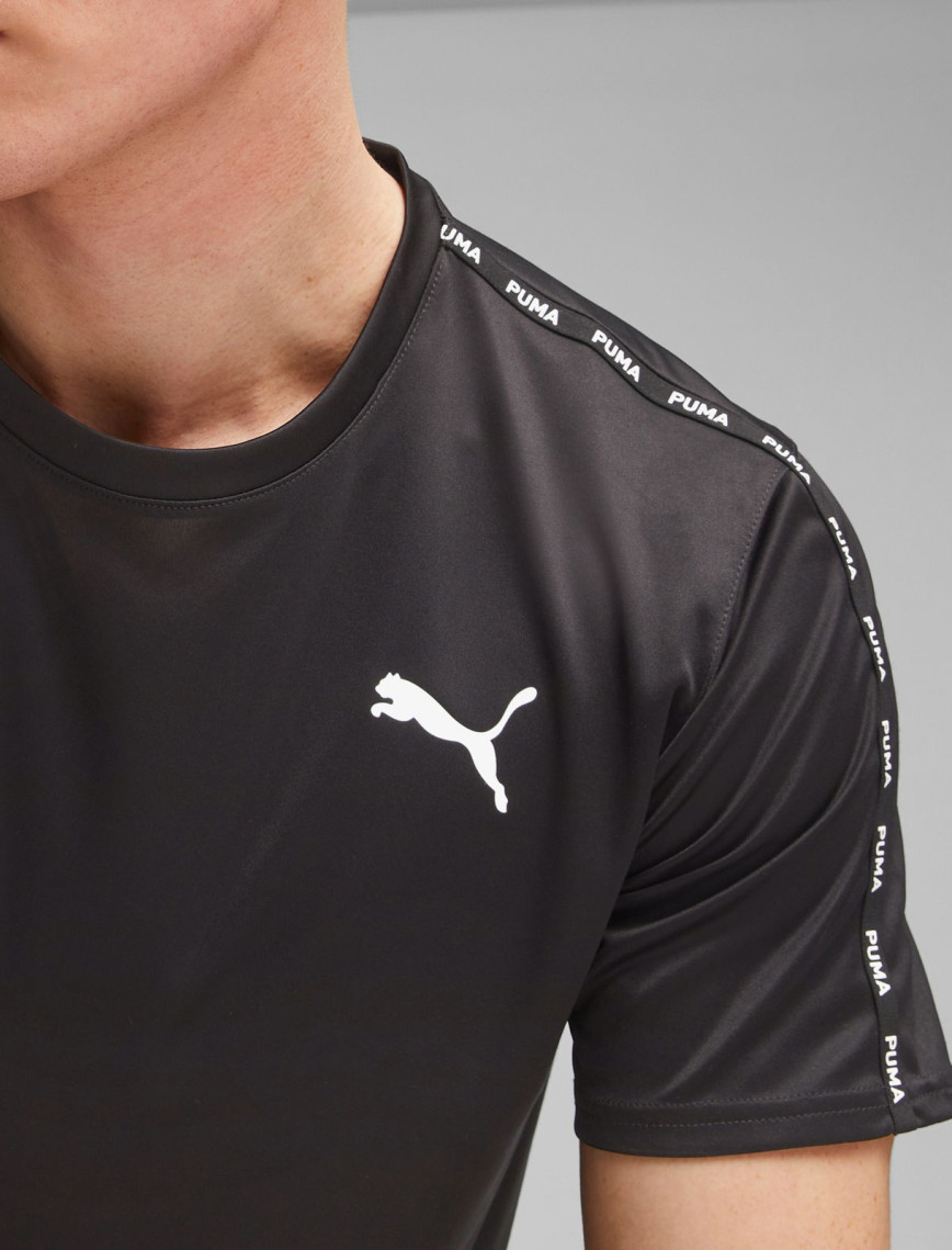 Puma FIT Taped Training Unisex Siyah Antrenman T-Shirt Puma FIT Taped Training Unisex Siyah Antrenman T-Shirt
