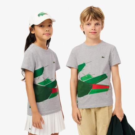 Lacoste Çocuk Baskılı Gri T-Shirt Lacoste Çocuk Baskılı Gri T-Shirt