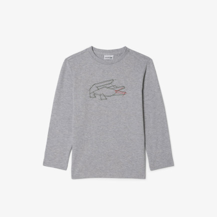 Lacoste Erkek Çocuk Baskılı Gri T-Shirt Lacoste Erkek Çocuk Baskılı Gri T-Shirt