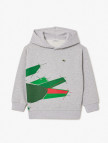 Lacoste Çocuk Kapüşonlu Baskılı Gri Sweatshirt Lacoste Çocuk Kapüşonlu Baskılı Gri Sweatshirt