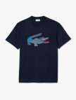 Lacoste Erkek Classic Fit Bisiklet Yaka Baskılı Lacivert T-Shirt Lacoste Erkek Classic Fit Bisiklet Yaka Baskılı Lacivert T-Shirt