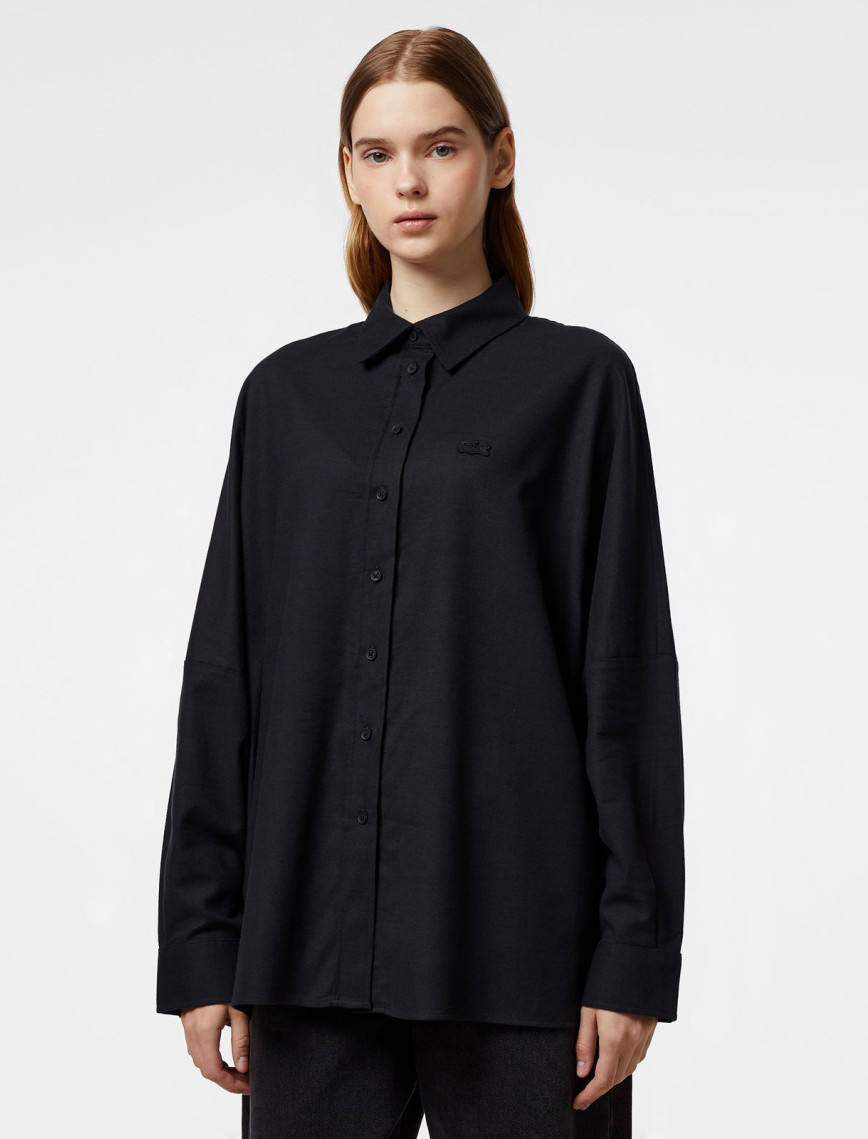 Lacoste Kadın Loose Fit Haki Gömlek Lacoste Kadın Loose Fit Haki Gömlek