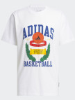 adidas Crest Basketball Graphic Erkek Beyaz T-Shirt adidas Crest Basketball Graphic Erkek Beyaz T-Shirt