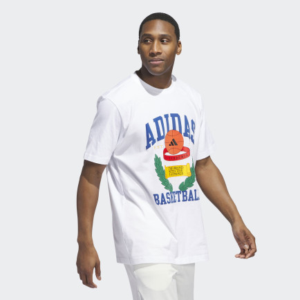adidas Crest Basketball Graphic Erkek Beyaz T-Shirt adidas Crest Basketball Graphic Erkek Beyaz T-Shirt